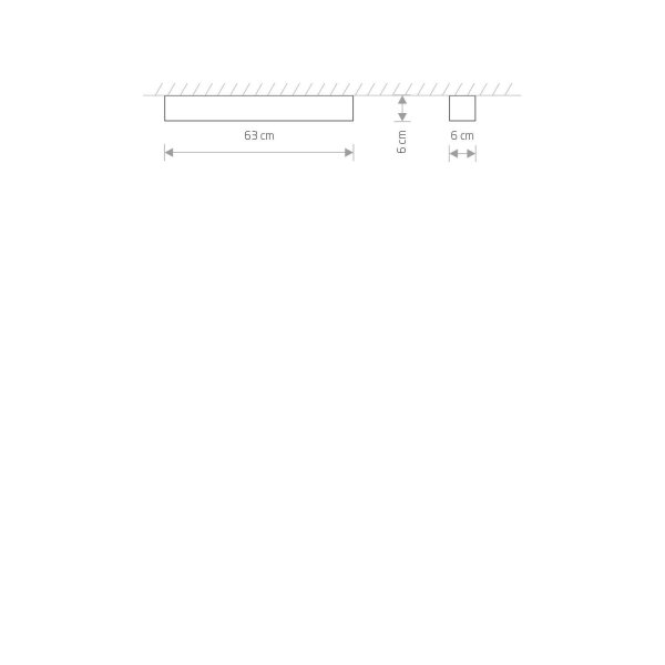 Deckenleuchte Weiß 36 cm lang T8 LED 3000 K 1700 lm Modern