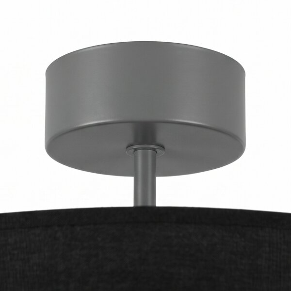 Plafonnier rond Ø 50 cm Tissu Abat-jour 3x E27 faible éblouissement
