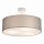 Plafonnier Tissu Ø 50 cm rond pour 3x E27 Gris Moderne