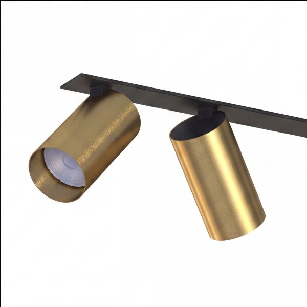 Spot de plafond encastré 70 cm de long 3-flamme GU10 noir laiton