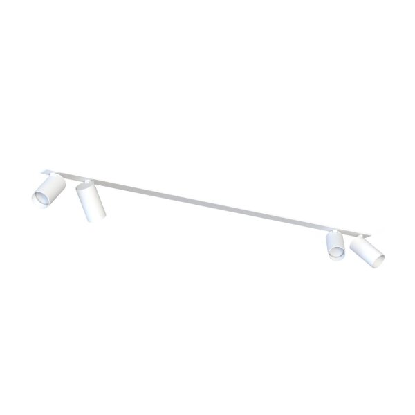 Deckenspot Weiß Einbau 118 cm lang 4-flammig Weiß GU10