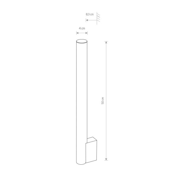 LED Wandlampe Bad IP44 Weiß Chrom 4000 K 700 lm H: 50 cm