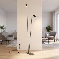 Stehleuchte 2-flammig Schwarz GU10 212-216 cm Metall
