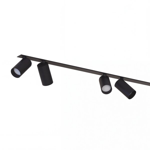Spot de plafond encastré 2x 2m de long 6-flamme GU10 noir