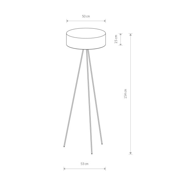 Stehlampe Schwarz 154 cm Modern 3x E27 Fußschalter