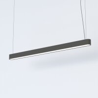 Pendelleuchte Grau T8 LED mit 3000 K warmwei&szlig; B:...