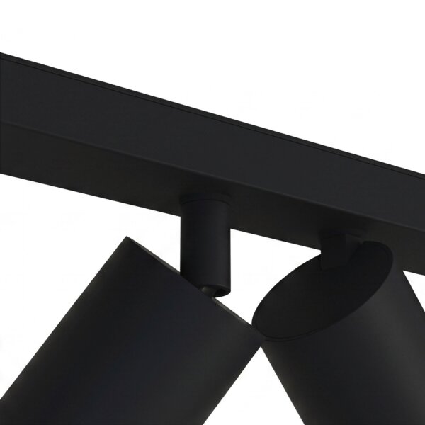 Spot de plafond ajustable 2x 1,5 m de long 8-flamme GU10 noir