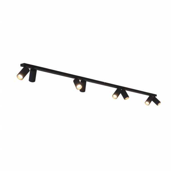 Deckenspot verstellbar Schwarz 3 m lang 8-flammig GU10