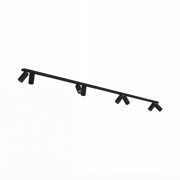 Grand spot de plafond 400 cm de long 8-flamme en noir or GU10