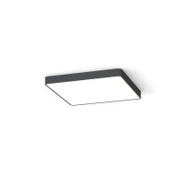 Deckenlampe 3000 K 1700 lm Grau B: 63 cm eckig mit 5x T8 LED