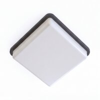 Deckenlampe eckig IP44 E27 Schwarz Weiß Modern B:...