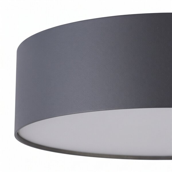 Plafonnier Gris 3x E14 Ø 40,5 cm rond faible éblouissement