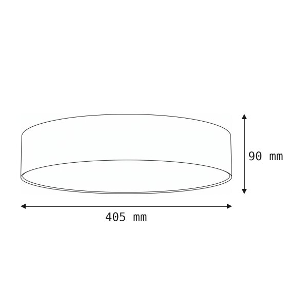 Plafonnier Gris 3x E14 Ø 40,5 cm rond faible éblouissement
