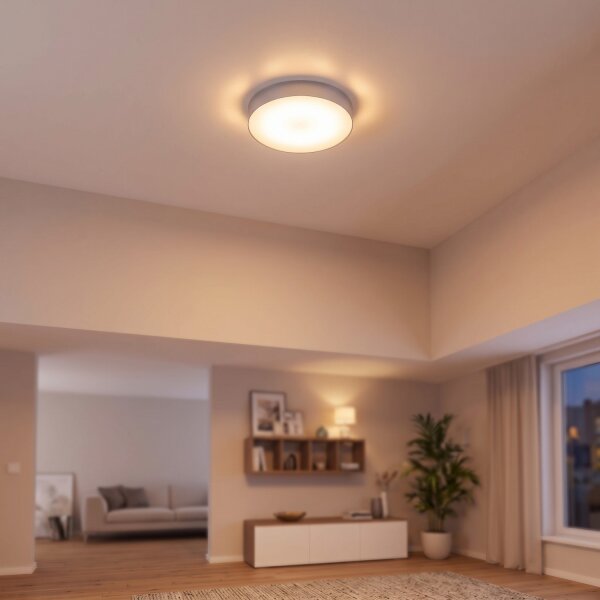 Plafonnier LED Ø 40,5 cm en argent 4000 K 2200 lm