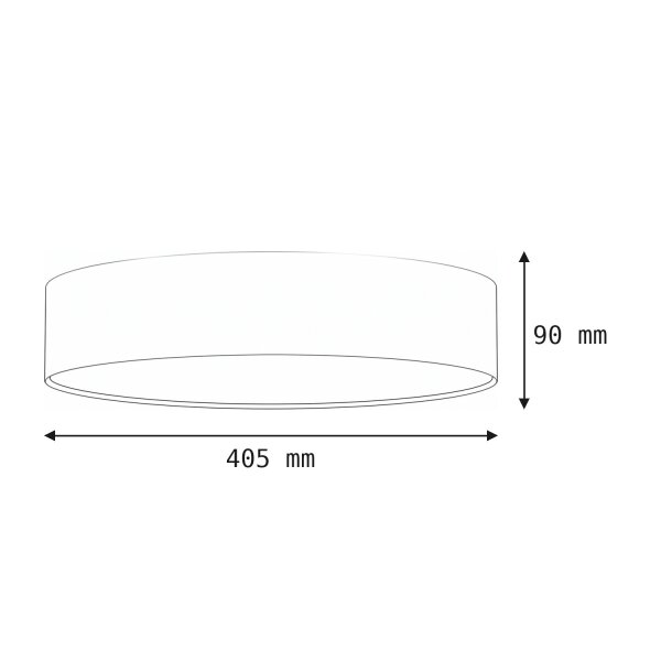 Plafonnier LED Ø 40,5 cm rond graphite