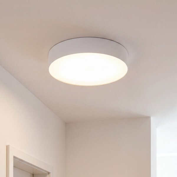 Plafonnier détecteur de mouvement blanc 3x E14 Ø 40,5 cm rond