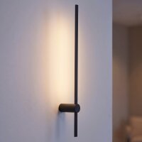 LED Wandlampe Schwarz 3000 K 380 lm Aluminium indirekt