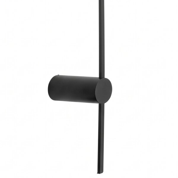 LED Wandlampe Schwarz H: 120 cm 3000 K 540 lm Aluminium flach