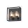 Wandleuchte außen 2-flammig IP54 Graphit E14 Glas Aluminium