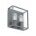 Wandleuchte außen 2-flammig IP54 Graphit E14 Glas Aluminium