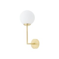 Lampe de salle de bain murale IP44 en laiton blanc G9...