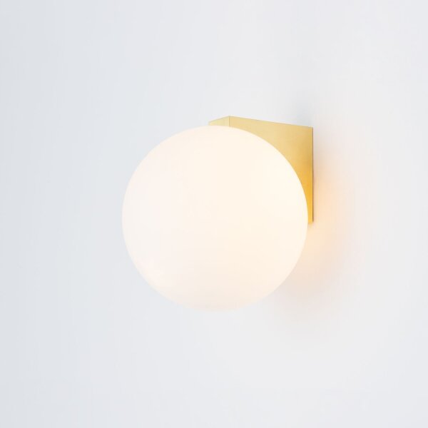 Applique salle de bain en laiton blanc IP44 G9 verre métal
