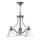 Designer Esstischlampe VERVE in Nickel Wei&szlig; verstellbar