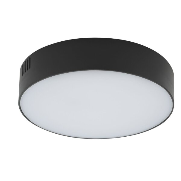 LED Deckenlampe klein Ø 16 cm rund Schwarz 3000 K 1600 lm