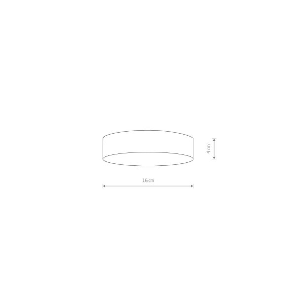 LED Deckenlampe klein Ø 16 cm rund Schwarz 3000 K 1600 lm