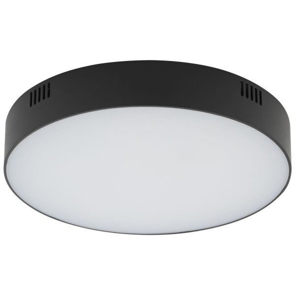 LED Deckenleuchte Schwarz Ø 21 cm 4000 K 3000 lm Modern