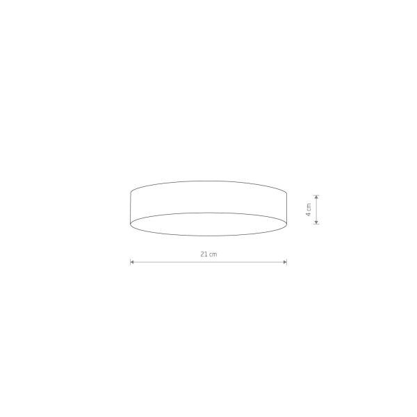 LED Deckenleuchte Schwarz Ø 21 cm 4000 K 3000 lm Modern