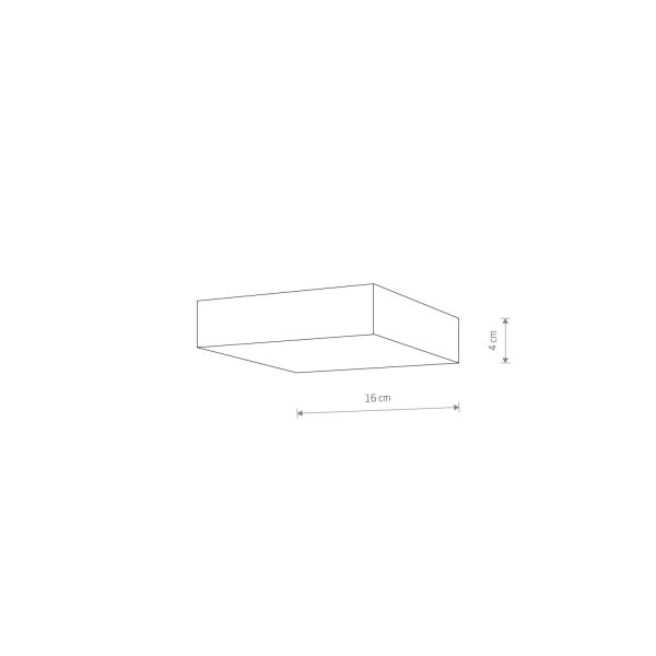 Plafonnier LED Blanc carré L : 16 cm 3000 K 1900 lm Moderne