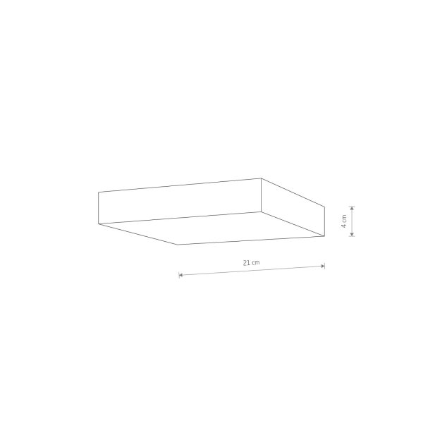 Plafonnier blanc LED L : 21 cm 3000 K 3100 lm Moderne