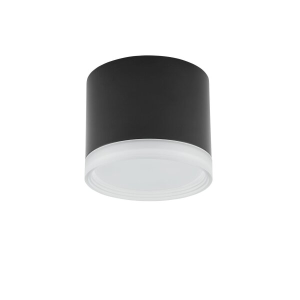 Kleiner Deckenspot Schwarz GX53 Ø 8,5 cm Aluminium Modern