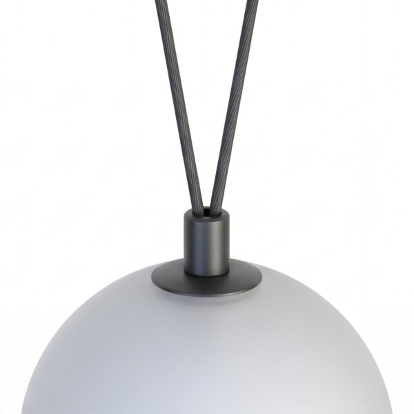 Lampe à suspendre 4 flammes G9 noir blanc réglable Abat-jour sphérique