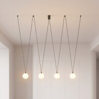 Lampe à suspendre 4 flammes G9 noir blanc...