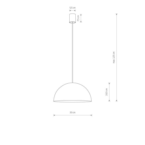 Pendelleuchte verstellbar rund Ø 33 cm Weiß Gold GX53 Metall