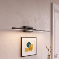 LED Wandlampe Schwarz Aluminium 3000 K Spiegel Bilder