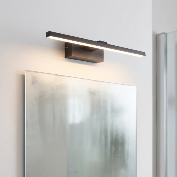 Lampe LED pour miroir Noir 3000 K 290 lm L : 45,5 cm Aluminium