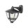 Wandleuchte außen IP44 E27 Schwarz H: 23 cm dekorativ