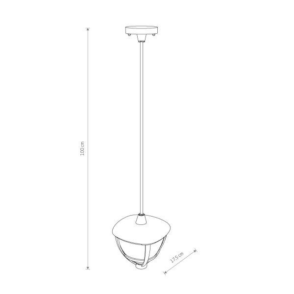 Suspension extérieure IP44 E27 Noir Aluminium Moderne KIKI
