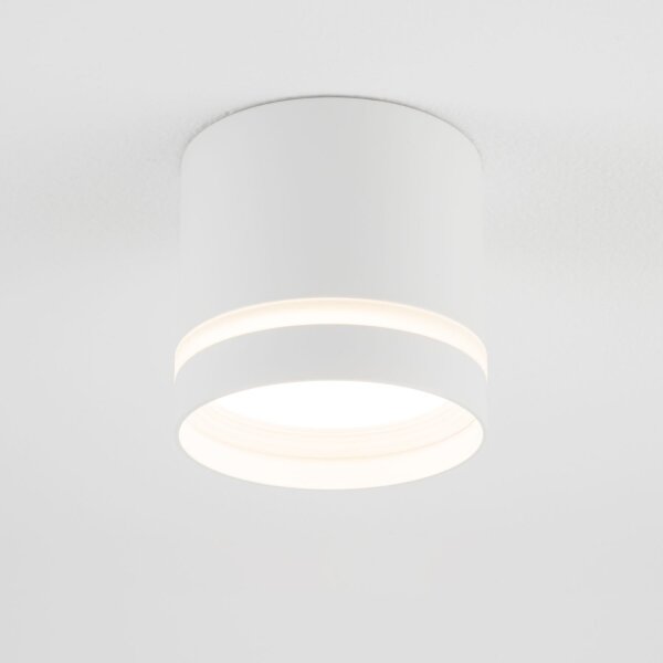 Plafonnier GX53 Ø 8,5 cm Blanc Aluminium Petit spot