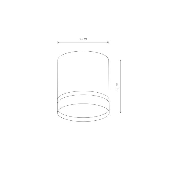 Plafonnier GX53 Ø 8,5 cm Blanc Aluminium Petit spot