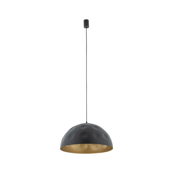 Suspension E27 en noir or mat Ø 50 cm