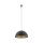 Suspension E27 en noir or mat Ø 50 cm
