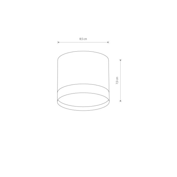 Deckenspot Ø 8,5 cm GX53 Weiß rund klein H: 7 cm