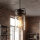 Pendelleuchte Glas Metall Bronze Antik E27 Ø12 cm rund