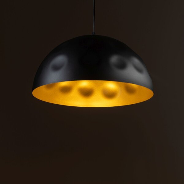 Pendelleuchte Ø 33 cm E27 in Schwarz Gold matt