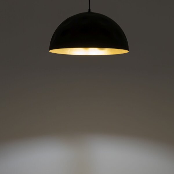 Pendelleuchte Ø 33 cm E27 in Schwarz Gold matt