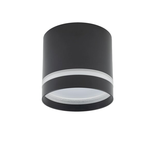 Spot Decke Schwarz GX53 Ø 8,5 cm rund H: 8,3 cm klein Metall